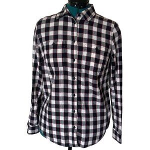 St. John's Bay Casual Button-Down Gingham Shirt 100% Cotton Women's Size Medium